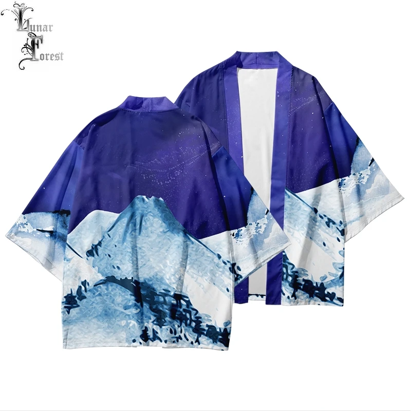 Японское кимоно юката Haori 3D печать Косплей женщин/мужчин мода лето Повседневная крутая короткий рукав