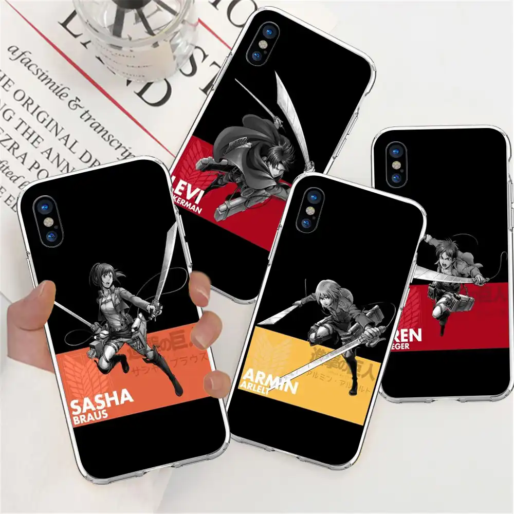 Anime Attack On Titan Levi Ackerman Transparent Soft Shell Phone For Iphone 12 12promax 11 Se X 7 Xr 11pro 11promax Cover Phone Case Covers Aliexpress