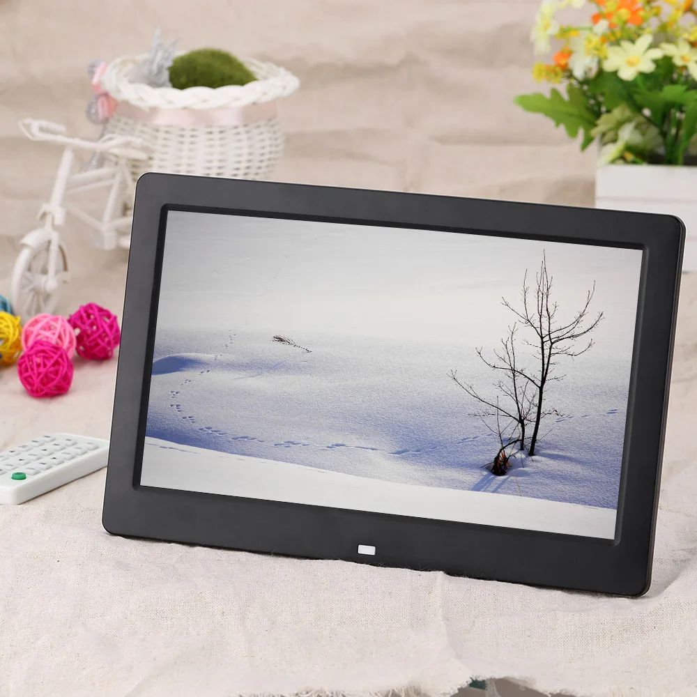 Andoer 10," lcd Цифровая фоторамка альбом будильник MP3 MP4 видеоплеер 1024*600 HD с пультом дистанционного управления