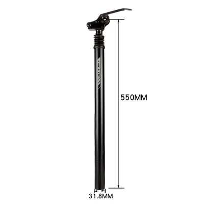31.8x550mm Подседельный штырь для электровелосипеда 31,8 мм 33,9 мм алюминиевый сплав амортизация подседельная труба Складное Сиденье труба аксессуары для электровелосипеда - Цвет: 31.8x550mm