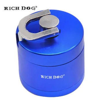

Rich Dog Metal Grinder 56MM 3 Piece Zinc Alloy Tobacco Crusher Hand Crank Miller Smoke Pollinator Grinders