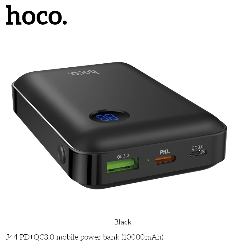 HOCO PD КК 3,0 Мощность банк 10000 мАч для iPhone X XR Xs Max 8, 8 Plus, Мощность Bank внешняя Батарея для huawei Xiaomi samsung