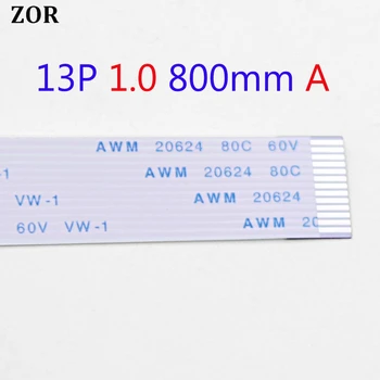 

50pcs/lot 13pin New FFC FPC flat flexible cable 1.0mm pitch 13 pin A Forward Length 800mm Width 14mm 13p Ribbon Flex Cable