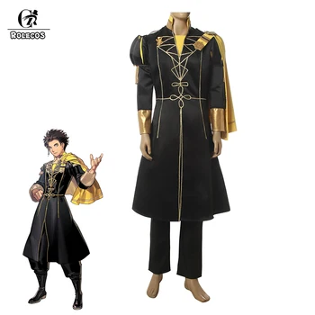 

ROLECOS Fire Emblem Claude von Regan Cosplay Costume Game Fire Emblem ThreeHouses Men Costume Coat Pants Cape