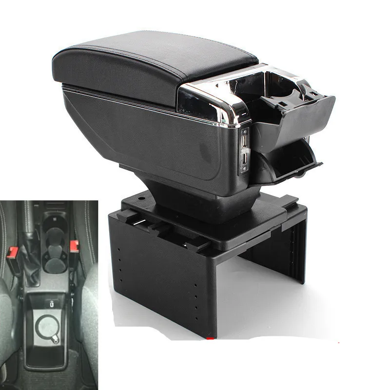 For Ford Fiesta Armrest Box Universal Car Central Armrest Storage Box