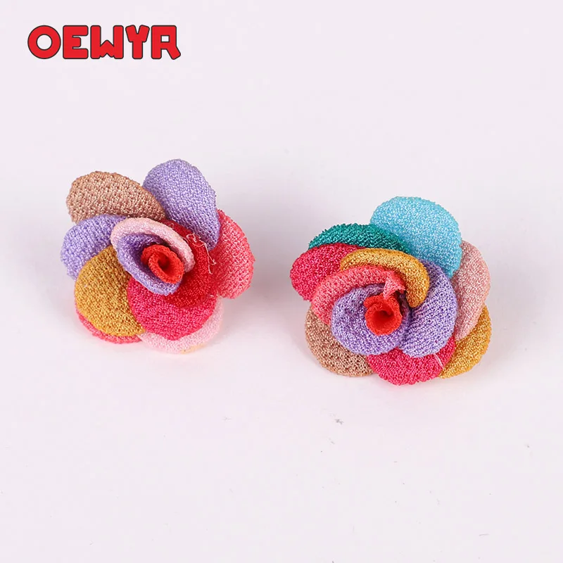 30mm Модные богемные длинные серьги с кисточками и кристаллами, цветы, белый, красный шелк, ткань, висячие серьги с ниспадающими кисточками для женщин, ювелирное изделие - Окраска металла: 30mm