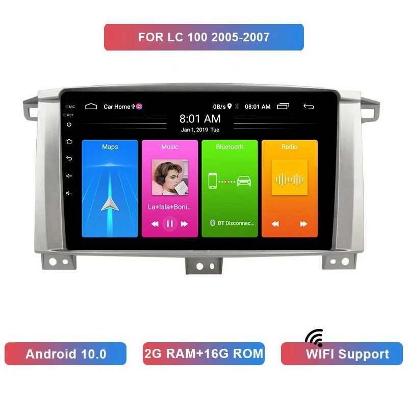 Автомобильный MP5-плеер 9 дюймов 2 Din Android 10 0 стерео радио + 16 ГБ Wi-Fi Bluetooth GPS-навигация