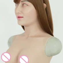 Силиконовая женская маска с реалистичной кожей для кроссдрессеров, поддельные формы груди в, для трансвеститов, транссексуалов, маскарадный фетиш, транссексуалов