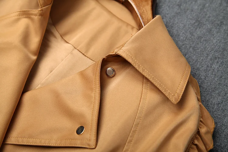 Новая высококачественная повседневная длинная куртка-ветровка s xl осенняя куртка с длинными рукавами Европейская Великолепная Женская зимняя верхняя одежда