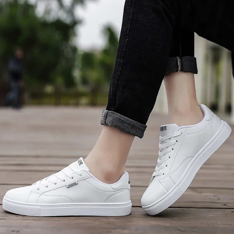 White Shoes Sneakers Vulcanized-Shoes Casual Men Spring-Runway Boys