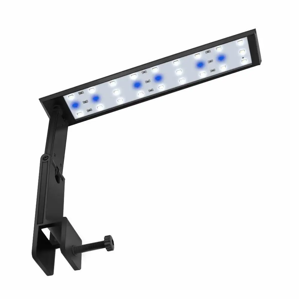 

100-240V Clip-on Aquarium LED Lighting with Adjustable Bracket Blue White LEDs for Fish Tank Water Plants Marine Reef Light Lamp