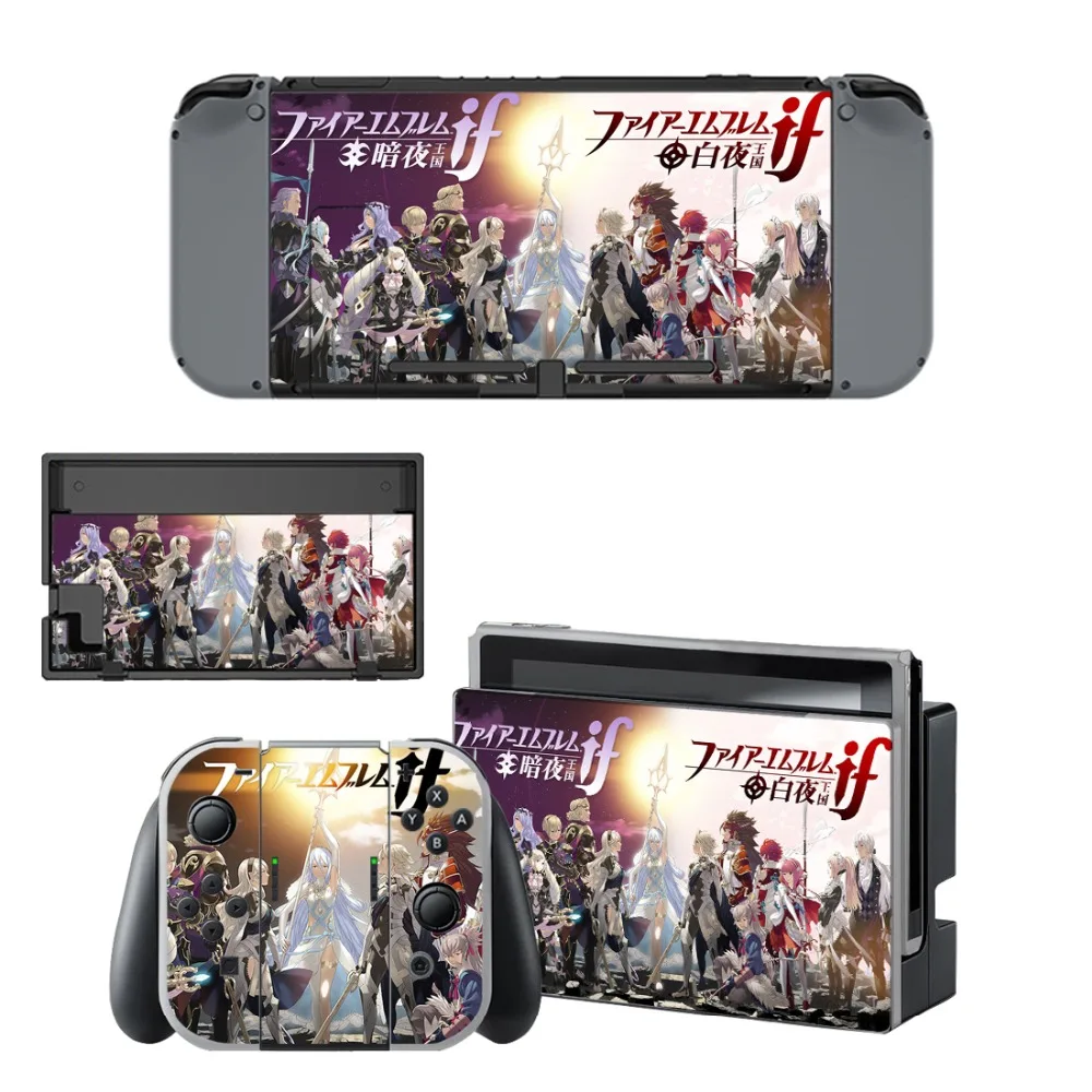 Огненная эмблема наклейка виниловая Защитная Наклейка для кожи для nintendo Switch NS консоль + контроллер + подставка держатель Защитная кожа