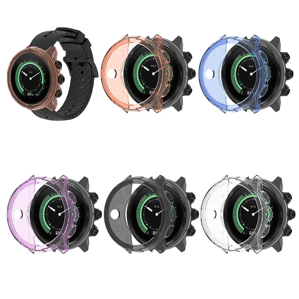 

For Suunto 9/9 Baro/Spartan Soft TPU Case Shell Durable Universal Smartwatch Protective Shell Waterproof Replacement Watch Case