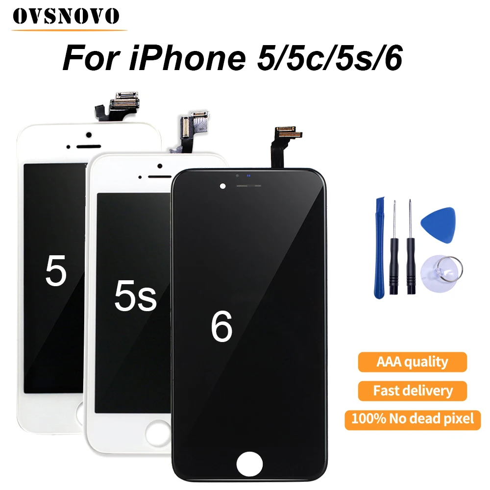 

100% No Dead Pixel ecran For iPhone 5 5s 6 6s LCD Display Touch Screen with Digitizer Assembly For iPhone 7 with Repair Tools