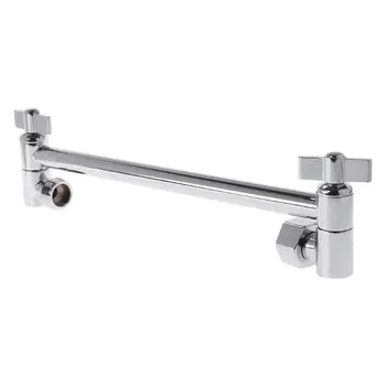 

Shower Head Arm Adjustable Height Wall Mount Pipe Universal Showering Component