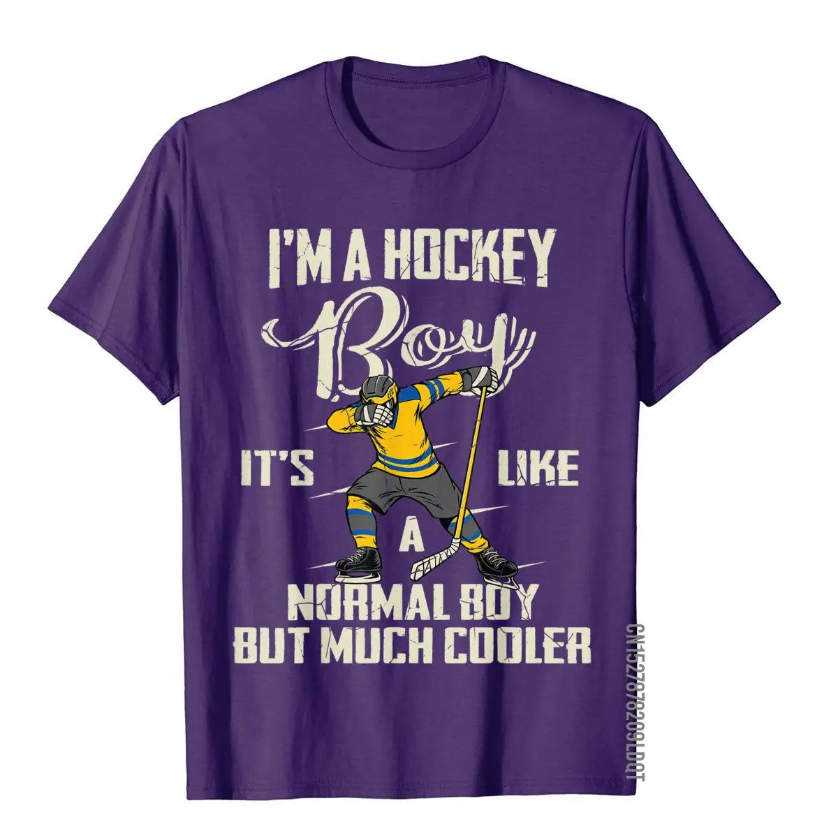 Hockey Boy Gifts Funny Dabbing Player Shirt Boys Kids BZR T-Shirt__B6537purple