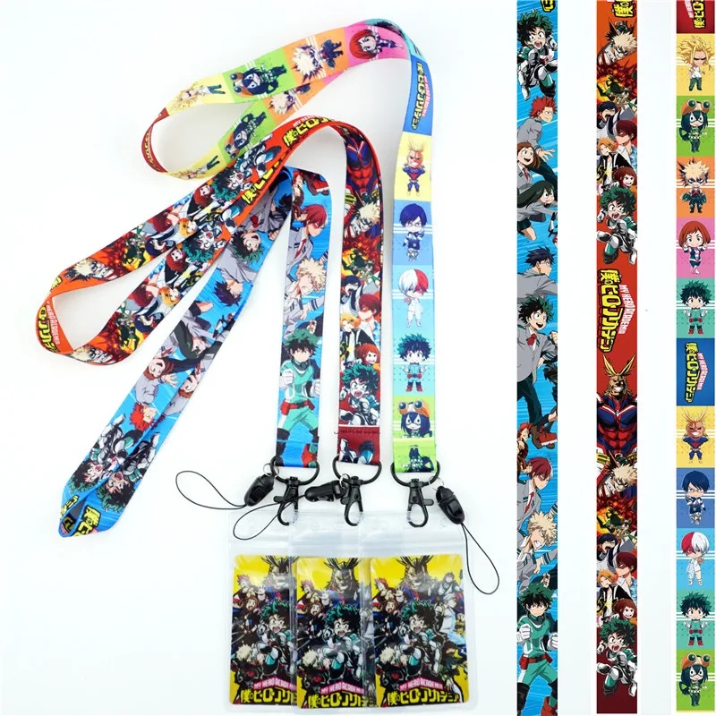 Heros Academia Necks Mobile Phone Strap Badge Holder Rope Neck