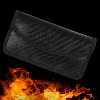 

S/L Size Fireproof Document Bag Waterproof Purse Holder Box File Protection Bag Filing Pouch For School Office Business Supplies