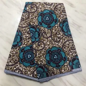 

Luxury Styles Veritable Nigerian Ankara Designs 6 yards African Print Wax Fabric With Stones For Party Dress