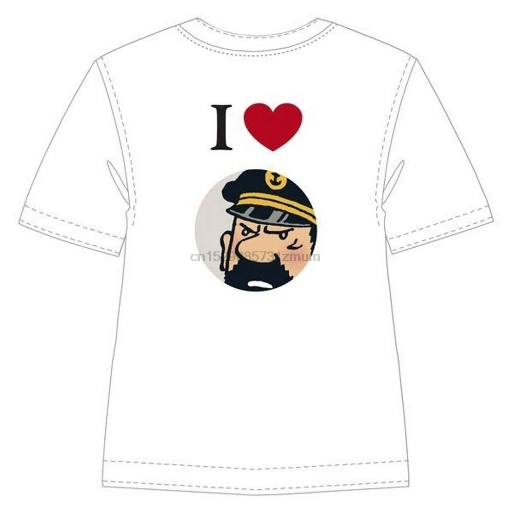 Футболка 100% г. футболка с героями мультфильмов coton Tintin I Love Haddock 853001 (2010) Мужская
