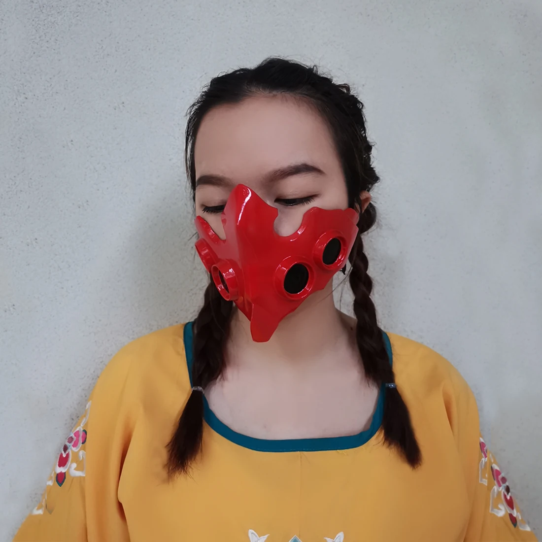 Anime Tokyo Ghoul:re Tatara Kogasa Mask Cosplay Prop Red Handmade Limited Gift