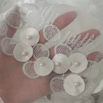 

Modern Luxury 3D Round Embroidered BeadsBlackout Curtains Two-color Stitching High-End Fabrics For Living Room Bedroom AG423#4