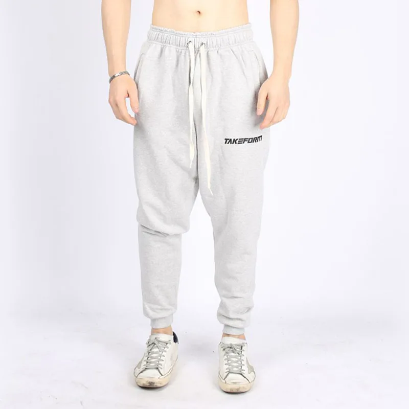

Athletic Pants Muscular Men Brothers Training Trousers INS Fitness Pants Casual Loose-Fit Closing Foot Skinny Pants Thin Hong Ko