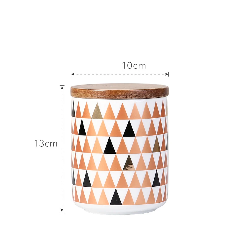Набор керамических канистр кофе, чай, сахар Хранение продуктов с бамбуковой крышкой дизайн фарфоровая банка контейнер для женщин круглый - Цвет: Светло-желтый