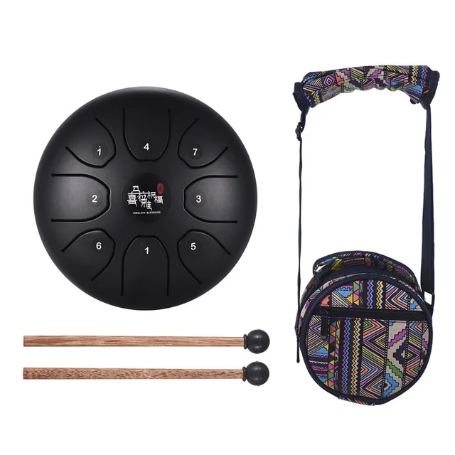5,5 Polegada Mini 8-Tom lingua de ACHO tamor C Chave Instrumento de percussano mau Pan tambt com Marretas Levar saco - Цвет: 5