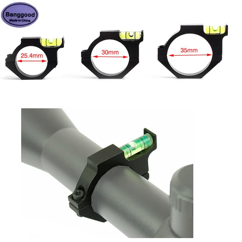 

25.4mm/30mm/35mm Tube Ring Mount Holder Rifle Scope Picatinny Weaver Spirit Bubble Level Adapter Military Hunting Accessories