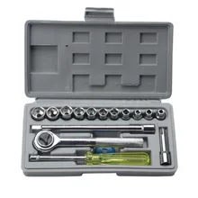 17 частей рукав комбинированный набор инструментов рукав комбинированный ремонтный ключ автомобиль мотоцикл аварийные ремонтные расходные материалы