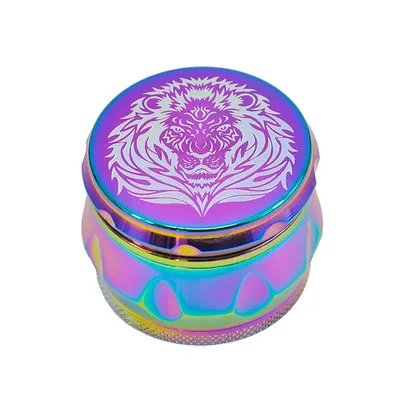 Ice Rainbow 4 слоя металла шлифовальные станки колеса боковое окно измельчитель табака травы контейнер Maunal Weeb инструменты дым аксессуары табак - Цвет: Сливовый