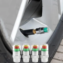 4 шт./компл. в 1 Набор общий автомобильный Автомобильный датчик контроля давления в шинах автомобиля клапана Датчик крышек Индикатор оповещения не нужно подсоединение к электричеству