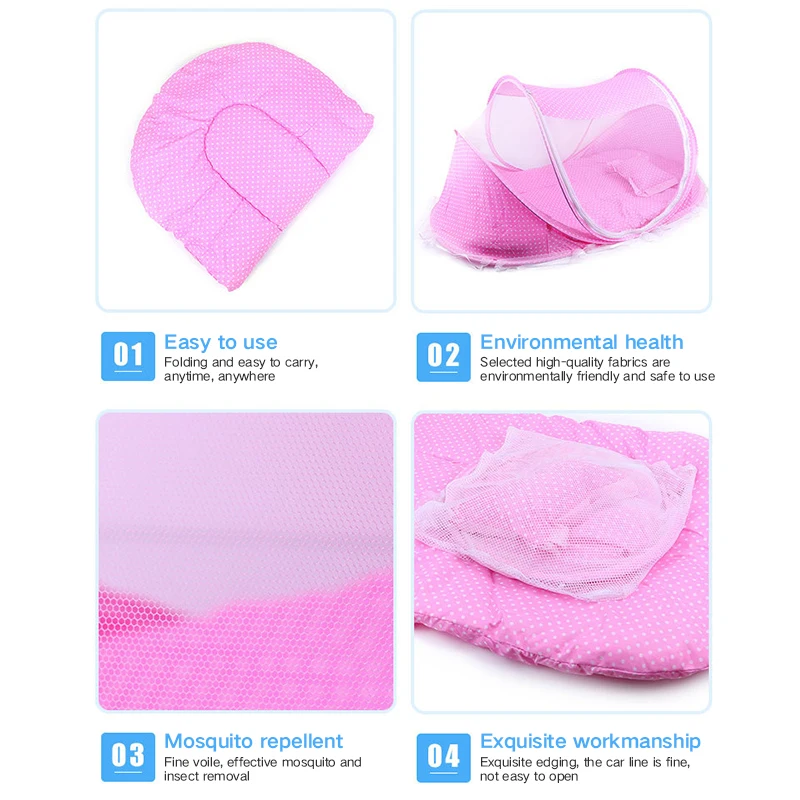 Портативная складная детская кроватка москитная сетка для кроватки матрас