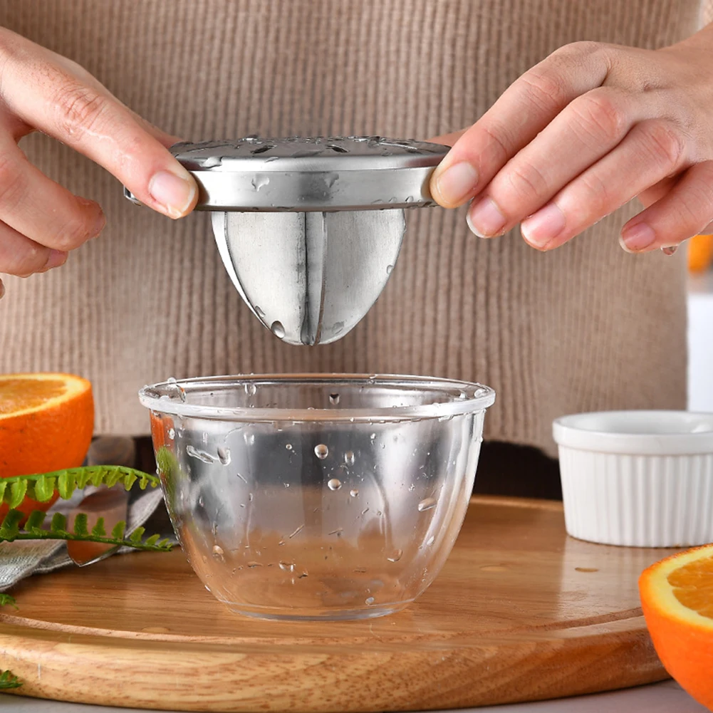 Portable Stainless Steel Fruits Orange Lemon Non-slip Squeezer Manual Juicer Kitchen Tool