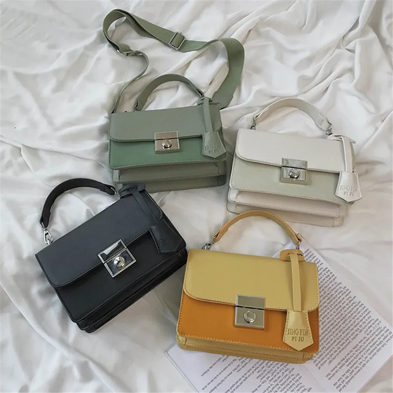 

Bags for women's bag Fashion handbags women's handbags 2019 Korean wide shoulder straps square bag tide Joker shoulder slung bag