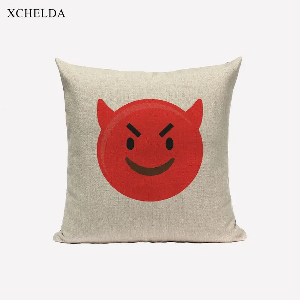 Interesting Thing Pattern Cushion Cover Decorative 45*45 Linen Throw Pillow Case for Sofa Car Seat Pillowcase Home Decoration