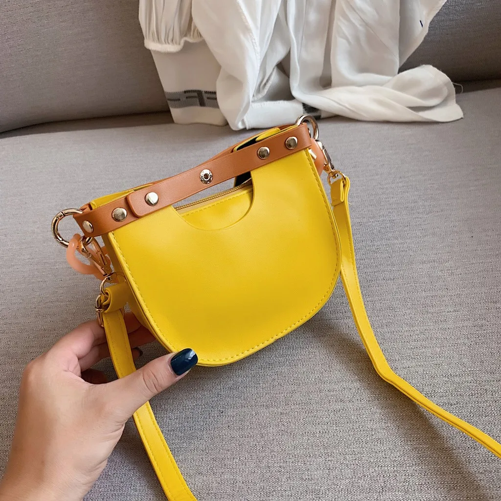 Сумки через плечо для женщин Bolsos Mujer De Marca Famosa модная сумка на ремне из композитных материалов с заклепками большая сумка-седло