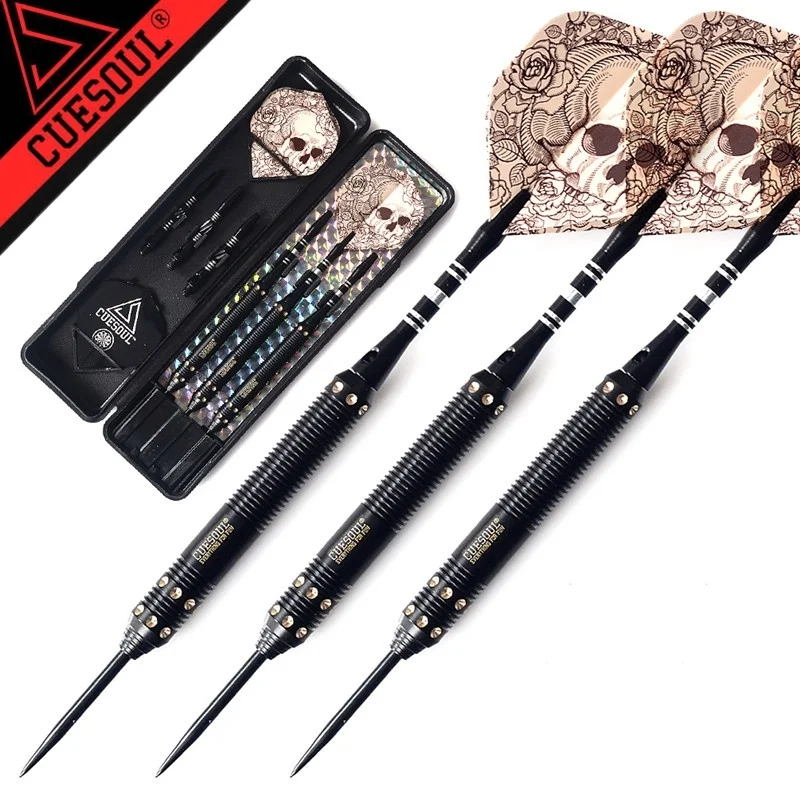 

3PCS/SET 8 type CUESOUL Dragon Series Professional 23g/25g/27g Steel Tip Darts Set Black Golden Dart Body And Dart Flights