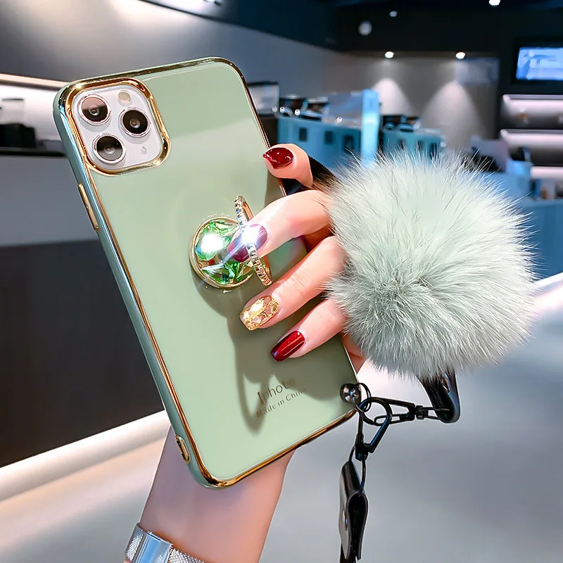 A3 Роскошный модный чехол для телефона для iphone 11 Лот pro max x xr xs max 8 7 6 6s plus чехол с ремешком и кронштейном для женщин и девушек - Цвет: A3