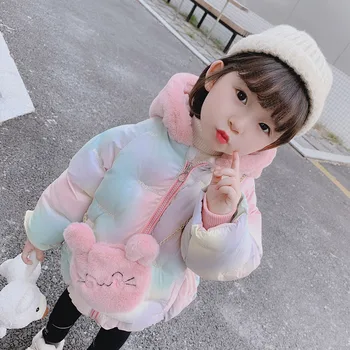 

Winter 2020 new girls thickened cotton clothing chain colorful wool hat, cotton coat Korean edition fashion wholesale coat 11-49