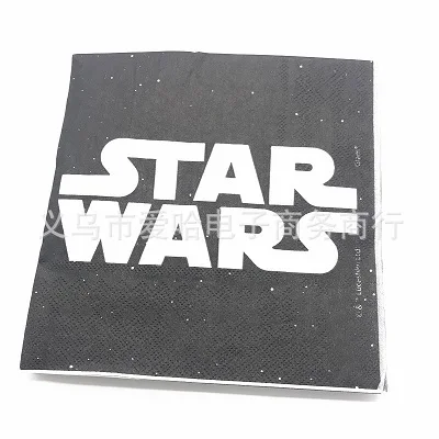 napkin 20pcs Звезда тема мультяшный набор для вечеринки одноразовый Бумажный стаканчик пластина баннер салфетка шнурок подарочная сумка семейная Вечеринка поставка - Цвет: napkin 20pcs