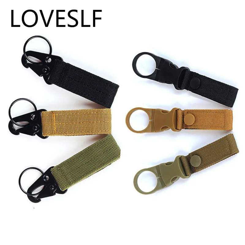 

Men's canvas clasp Colorful Keychain Military nylon metal button Oyster mouth shape Paste belts Cool alloy buckle men eagle belt