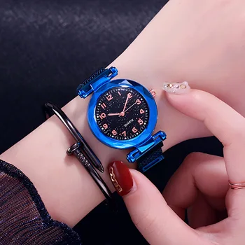

Watches Women Luxury Magnetic Starry Sky Woman Clock Quartz Wristwatch Fashion Ladies Wristwatch Reloj Mujer Relogio Feminino