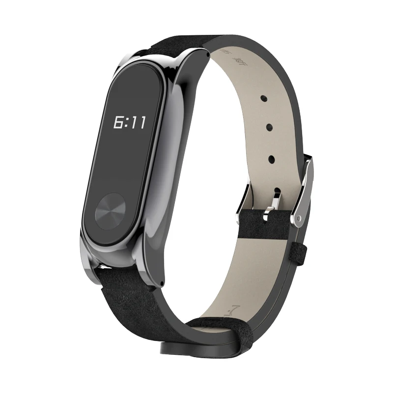 Ремешок для часов Mi Band 2 из искусственной кожи металлический ремешок умных Xiaomi