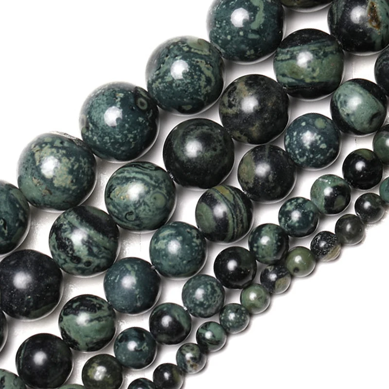 

Wholesale Natural Green Eye Stone Round Loose Beads For Jewelry Making Bracelet 15 inches 4/6/8/10/12mm Diy Jewelry