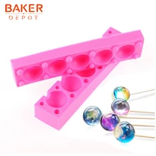 BAKER DEPOT, силиконовая форма для леденцов, 3D, шоколадные конфеты, леденцы, форма, круглый торт, Кондитерские украшения, инструмент, сделай сам, на день рождения, свадьбу