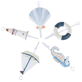 

Nautical Style Wood Pothook Fish Boat Shaped Mediterranean Style Wall Hooks Living Room Hanging Decoration Home Decor Tool