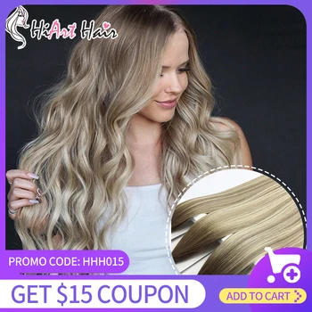 

HiArt 0.8g U Tip Hair Extensions Factory Double Drawn Human Remy Hair Nail Tip Extensions Straight Balayage Hair 18"-26"