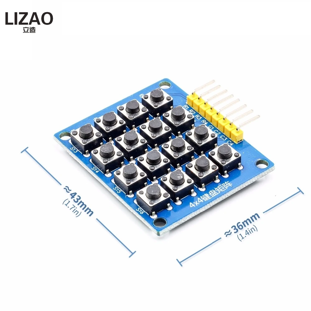 8pin 4x4 4*4 Матрица 16 кнопок клавиатуры макетный модуль микроконтроллер для arduino Diy Kit